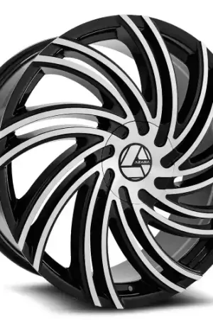 Limited Edition Azara AZA-514 5x112/5x114.3 22x8.5 +38 Gloss Black & Machined