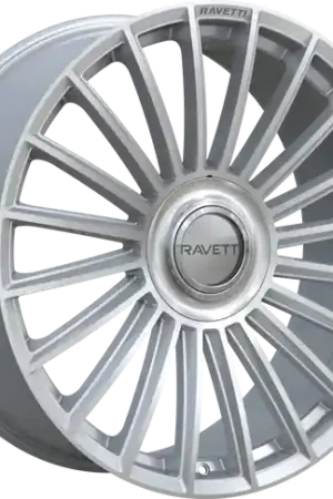 RAVETTI M17 5X114.3/5X120 22x9 +40 SILVER AND BRUSHED Trusted Brand