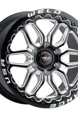 Buy Direct WELD Street Performance Laguna 6 Beadlock 6x139.7 20x10 +38 Gloss Black/Milled Diamond Cut Lip