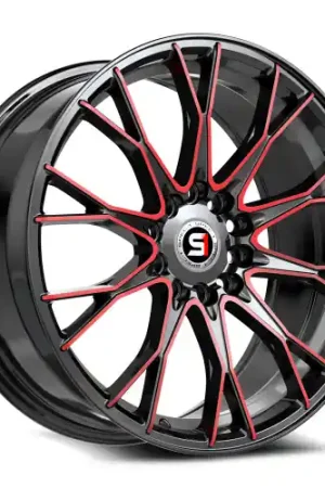 In Demand Spec-1 SP-59 5x100/5x114.3 17x7.5 +42 Gloss Black & Red Machined
