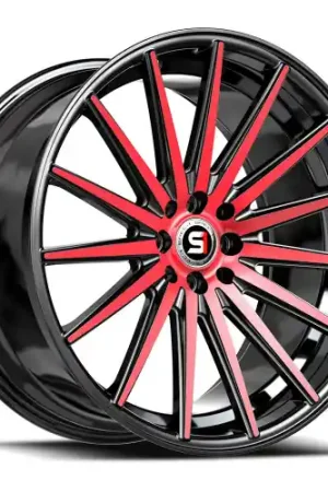 Money Back Guarantee Spec-1 SP-69 5x114.3/5x120 19x8.5 +38 Gloss Black & Red Machined