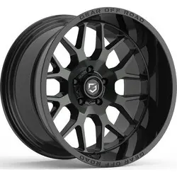 Gear Off Road 763B Raid 5x139.7 20x9 +18 Gloss Black with Lip Logo Crafted