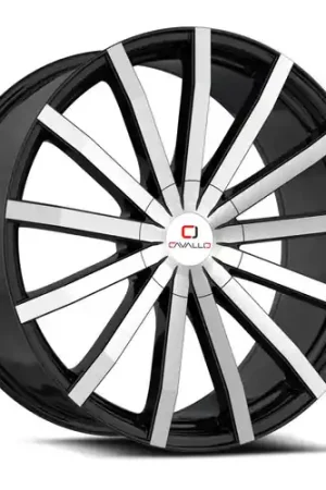 Cavallo CLV-52 5x114.3/5x120 20x8.5 +35 Gloss Black & Machined Express Delivery