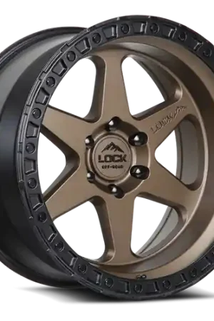 LOCK OFFROAD OLYMPUS 6x139.7 20x10 -24 Matte Desert Bronze W Matte Black Ring Save Now