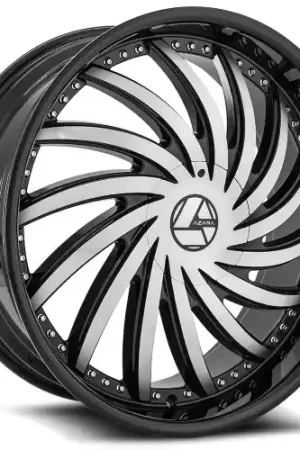 Authentic Azara AZA-508 5x114.3/5x120 22x8.5 +38 Gloss Black & Machined