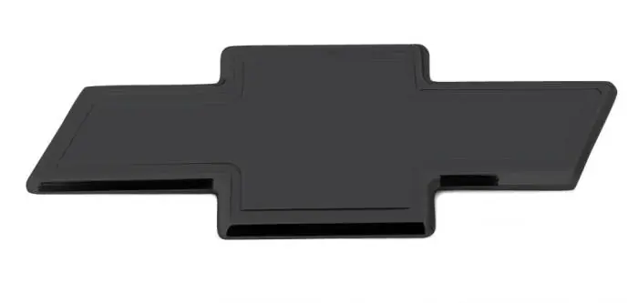 Chevrolet Silverado T-Rex Billet Bowtie - Rear with Border - Black - 19113B Top Pick