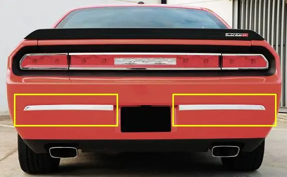 Express Delivery Dodge Challenger T-Rex T1 Series Rear Bumper Trim - Brushed Aluminum - 2PC - 12417
