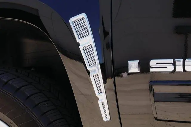 GMC Sierra T-Rex Fender Vent - Vertical Style - Billet Chrome Plated - 54006 Must Have