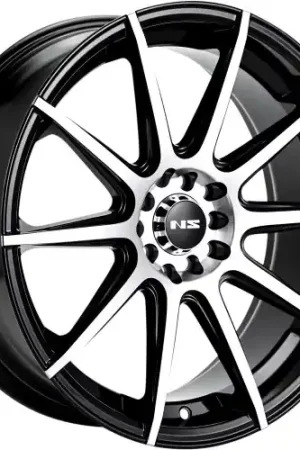 Ns Wheels NS1501 5x100/5x114.3 16x7 +38 Gloss Black Machined Fast Shipping