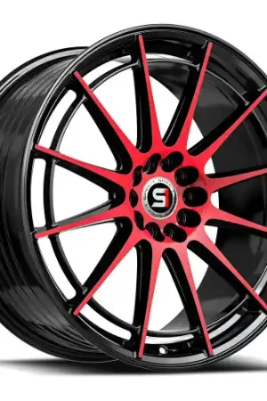 Shop Now Spec-1 SP-64 4x100/4x114.3 18x9 +38 Gloss Black & Red Machined