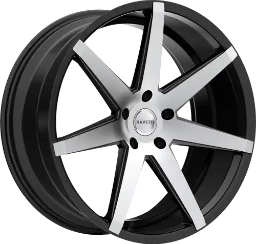 RAVETTI M7 5X108 20x8.5 +38 SATIN BLACK MACHINED Limited Edition