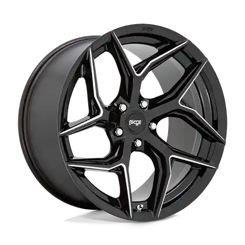 Niche 1PC M266 TORSION 5X115 20X10.5 +20 GLOSS BLACK MILLED Authentic