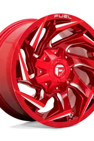Fuel 1PC D754 REACTION 8X180 20X9 +1 CANDY RED MILLED Premium