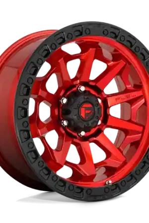 Fuel 1PC D695 COVERT 5X127 20X9 +20 CANDY RED BLACK BEAD RING Best Price