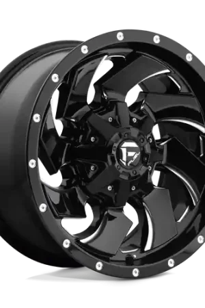Fuel 1PC D574 CLEAVER 8X165.1 20X8.25 -240 GLOSS BLACK MILLED Genuine