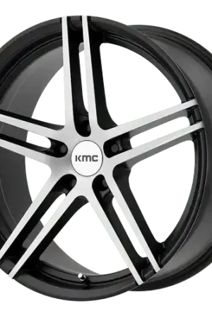 No Minimum Order KMC KM703 MONOPHONIC 5X114.3 18X9.5 +35 SATIN BLACK BRUSHED