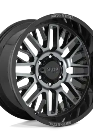Top Rated Moto Metal MO802 8X170 20X10 -18 GLOSS BLACK MACHINED WITH GRAY TINT