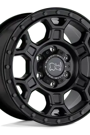 Black Rhino MIDHILL 5X130 18X8 +48 MATTE BLACK W/ GUNMETAL BOLTS Worldwide Shipping