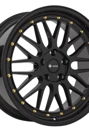 Vors VR8 5x110 19x9.5  +22 All Black Gold Rivet Trusted Brand