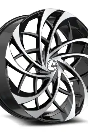 Azara AZA-540 6x135/6x139.7 30x9.5 +22 Gloss Black & Machined Sale