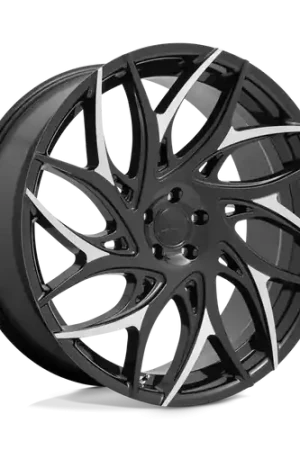 Budget DUB 1PC S259 G.O.A.T. 6X139.7 24X10 +25 GLOSS BLACK WITH MACHINED SPOKES