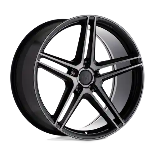 Direct From Manufacturer Mandrus BREMEN 5X112 20X10 +25 SEMI GLOSS BLACK W/ MIRROR CUT FACE