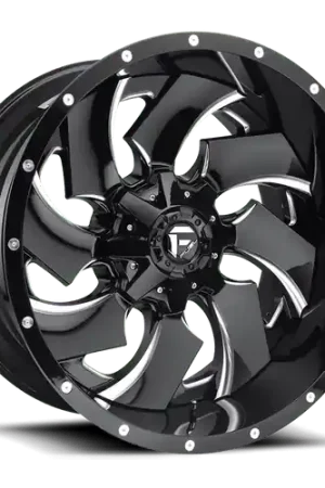 Fuel 2PC D239 CLEAVER 8X170 24X12 -44 GLOSS BLACK MILLED Original