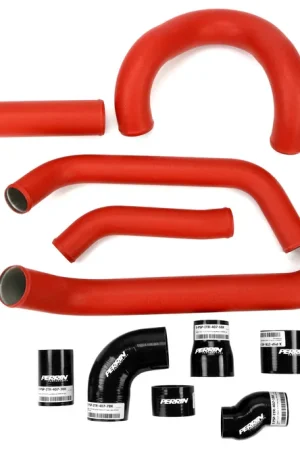 PERRIN Front Mount Intercooler Tubes and Couplers (Red / Black) - 2015-2021 Subaru STI Best Seller