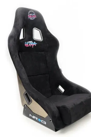 Original NRG Innovations FRP Bucket Seat ULTRA Edition with peralized back, Black alcantara material(medium) - Universal