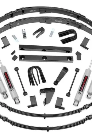 4 Inch Jeep Suspension Lift Kit Power Steering 87-95 4WD Jeep Wrangler YJ Rough Country Markdown