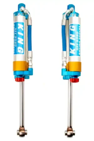 Genuine King Shocks 2005+ Nissan Frontier Rear 2.5 Dia Piggy Hose Reservoir Shock w/Adjuster (Pair)