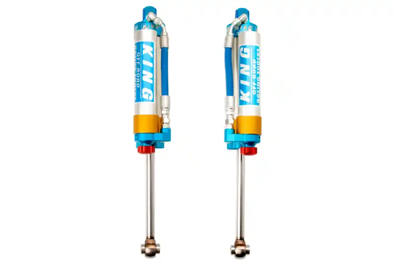 Genuine King Shocks 2005+ Nissan Frontier Rear 2.5 Dia Piggy Hose Reservoir Shock w/Adjuster (Pair)