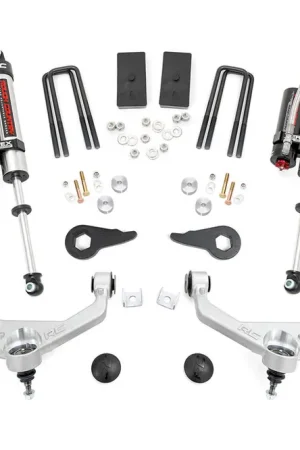 Top Rated 3.5 Inch Lift Kit Knuckle with Vertex Reservoir Shocks 11-19 Chevy/GMC 2500HD/3500HD Rough Country