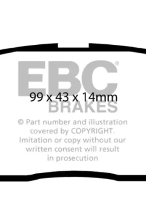 Save Now EBC 11+ Lexus CT200h 1.8 Hybrid Greenstuff Rear Brake Pads