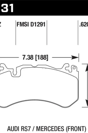 While Supplies Last Hawk 15-17 Audi RS7 / 14-15 Mercedes G63 AMG / SL63 AMG HPS 5.0 Street Front Brake Pads
