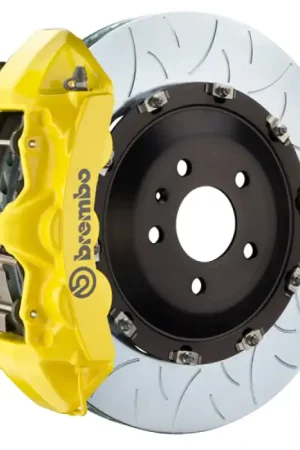 Clearance Brembo 21+ Sienna (XL40) Front GT BBK 6 Piston Cast 380x34 2pc Rotor Slotted Type-3- Yellow
