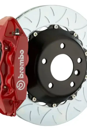 Professional Grade Brembo 02-07 Coupe/Spyder/04-07 GranSport Rr GT BBK 4 Pist Cast 380x28 2pc Rotor Slotted Type3-Red