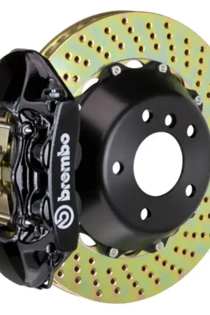 Brembo 09-15 7-Series Rear GT BBK 4 Piston Cast 380x28 2pc Rotor Drilled-Black New Release