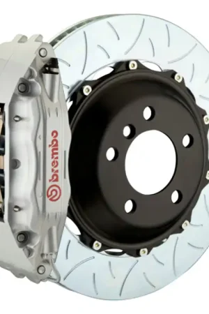 Warranty Included Brembo 12-14 CLS350 Front GT BBK 6 Piston Cast 355x32 2pc Rotor Slotted Type-3-Silver