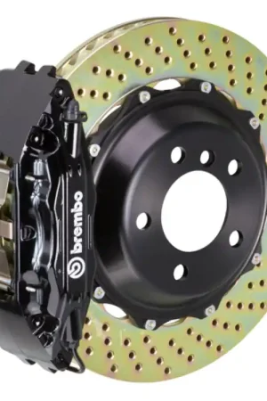 Reduced Price Brembo 95-99 M3 Front GT BBK 4 Piston Cast 2pc 332x32 2pc Rotor Drilled-Black