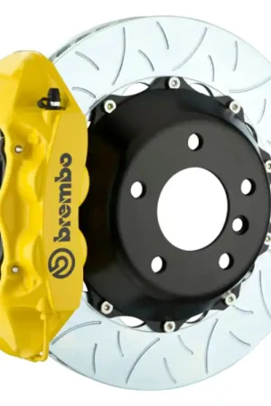 Brembo 96-05 550/575 (Excl. GTC) Rear GT BBK 4 Piston Cast 380x28 2pc Rotor Slotted Type-3- Yellow Direct From Factory