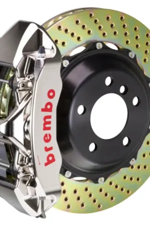 Mega Sale Brembo 01-06 M3 (E46) Front GTR BBK 6 Piston Billet 380x32 2pc Rotor Drilled- Nickel