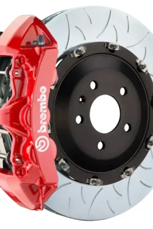 Brembo 07-13 X5 Front GT BBK 6 Piston Cast 405x34 2pc Rotor Slotted Type3-Red Fan Favorite
