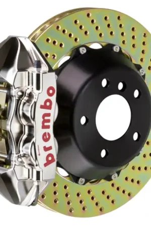 Seasonal Sale Brembo 12-16 FR-S/12-20 BRZ/17-20 86 Front GTR BBK 4 Piston Billet 345x28 2pc Rotor Drilled- Nickel