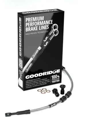 Goodridge 96-07 HD FLH Multi Model -4in Clear Brake Line Kit w/Black Fittings Reduced Price