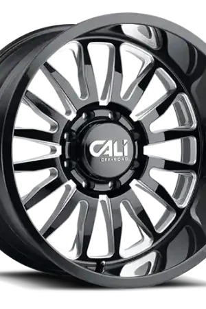Sale Cast Aluminum Wheels Summit 9110 GB-M 20x9 Milled Spokes Gloss Black 5 On 139.7 Bolt Pattern 0 Offset Cali Offroad Wheels