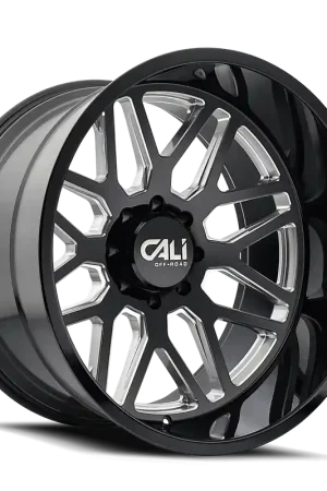 Cast Aluminum Wheels Invader 9115 GB-M 20x10 Milled Gloss Black 8 On 170 Bolt Pattern -25 Offset Cali Offroad Wheels Special Offer