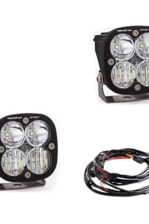 Special Offer Squadron Sport Black LED Light Pod Pair (Driving/Combo, Clear)
