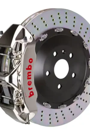 New Release Brembo 08-14 C63 AMG (Excl. Black Series) Fr GTR BBK 6 Pist Billet 405x34 2pc Rotor Drilled- Nickel
