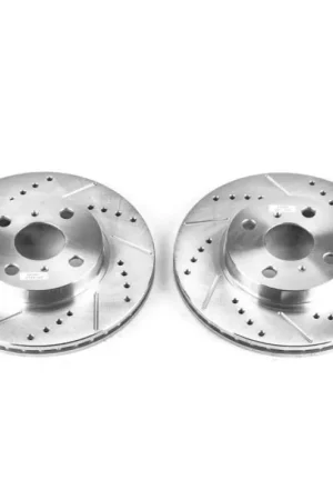 Power Stop 01-05 Toyota Echo Front Evolution Drilled & Slotted Rotors - Pair Super Sale